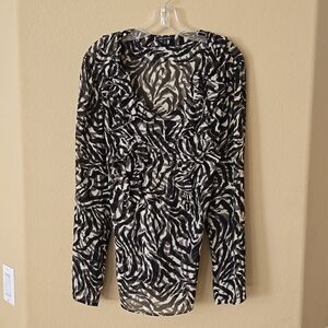 Anne Klein animal print blouse